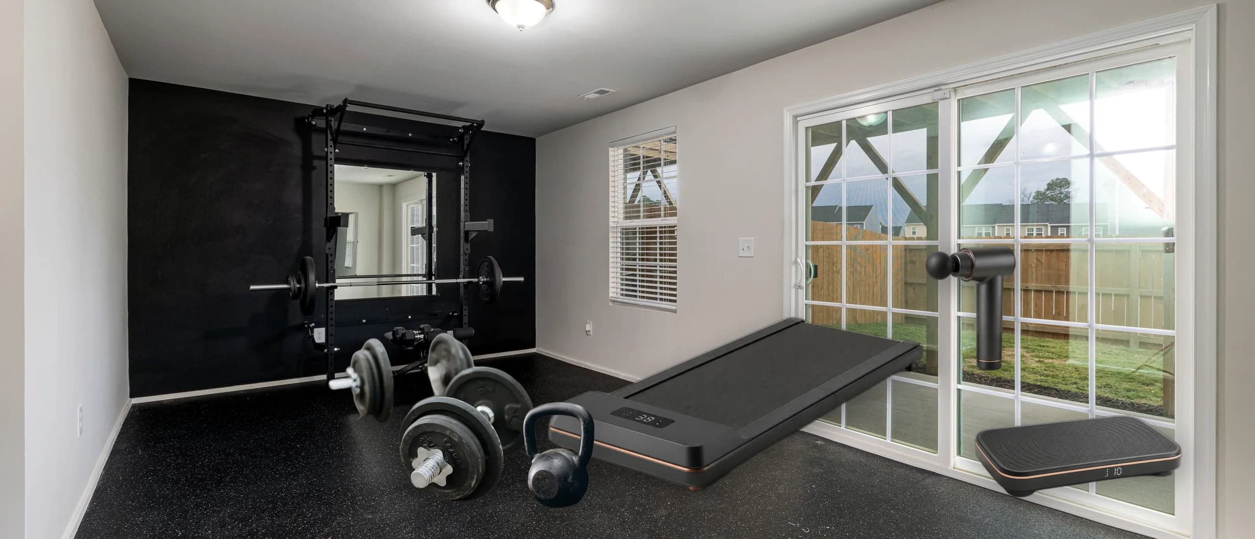 FORMA home fitness equipment in a bright home gym